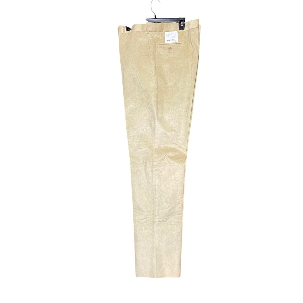Palm Beach Reflex Mens Tan Corduroy Pants Cotton Bamboo Blend Size 44R NEW